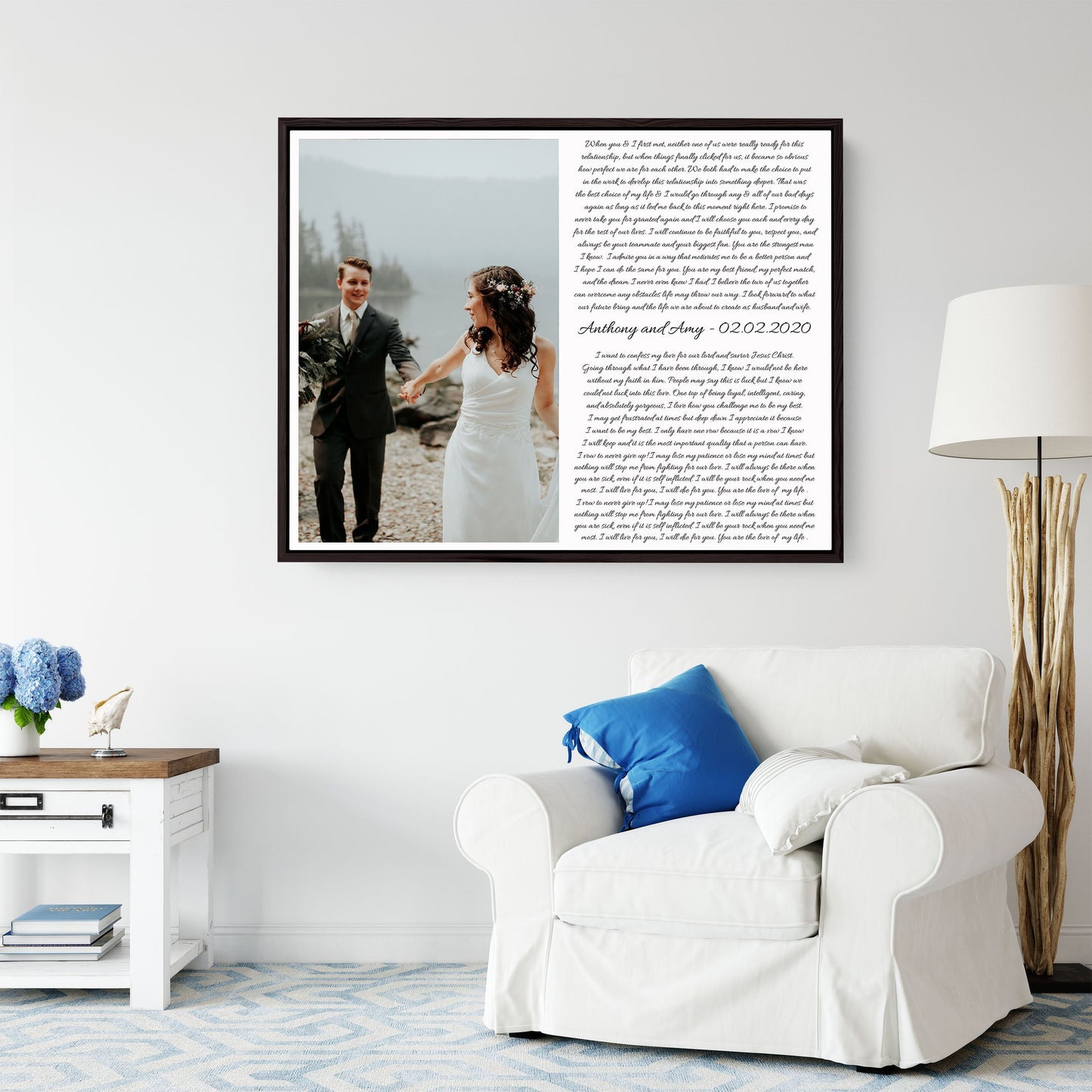 Wedding Vows Framed Canvas