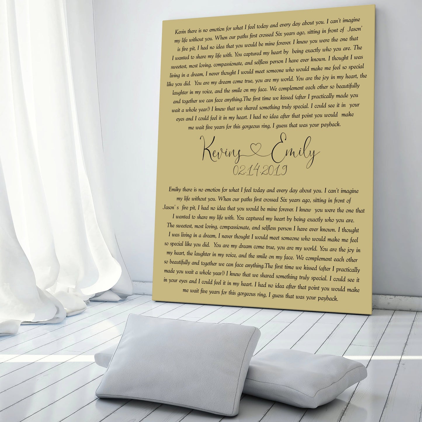 Vows on canvas, Canvas print vows, Framed vows canvas, Custom wall canvas, Canvas sign with vows, Anniversary gift, Christmas gift