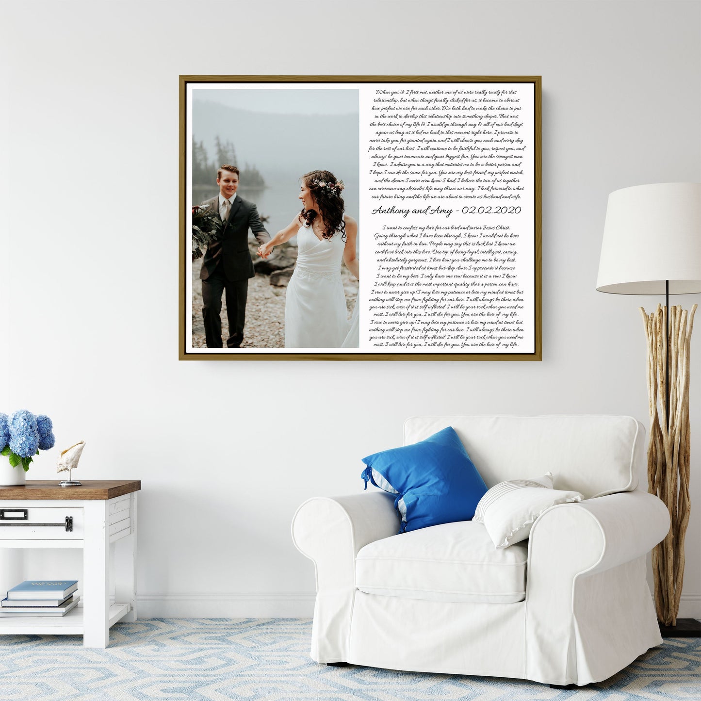 Wedding Vows Framed Canvas