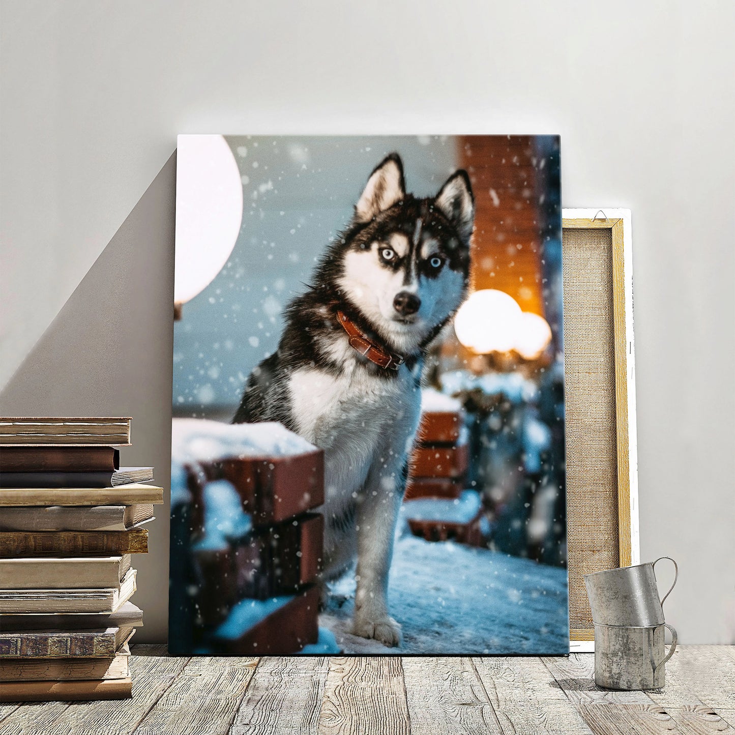 Dog photo print on canvas