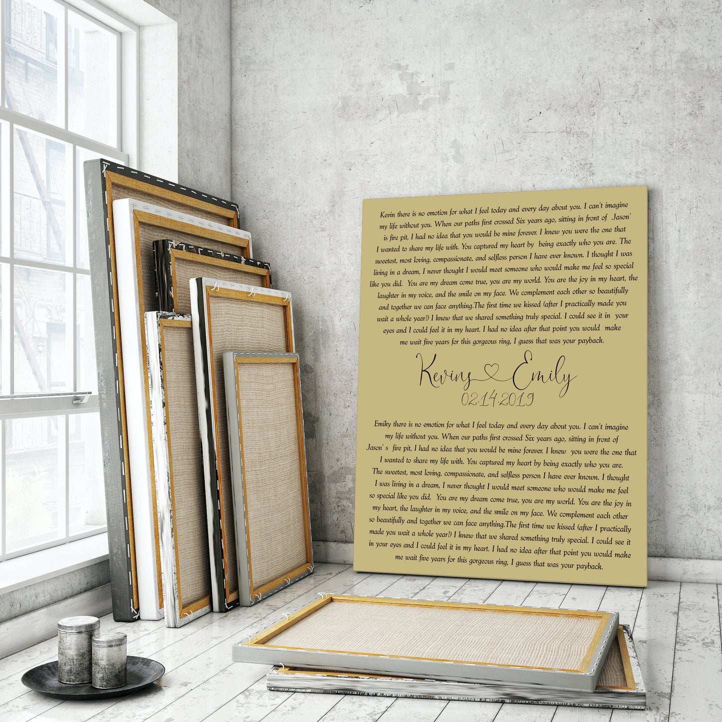 Custom Vows on canvas