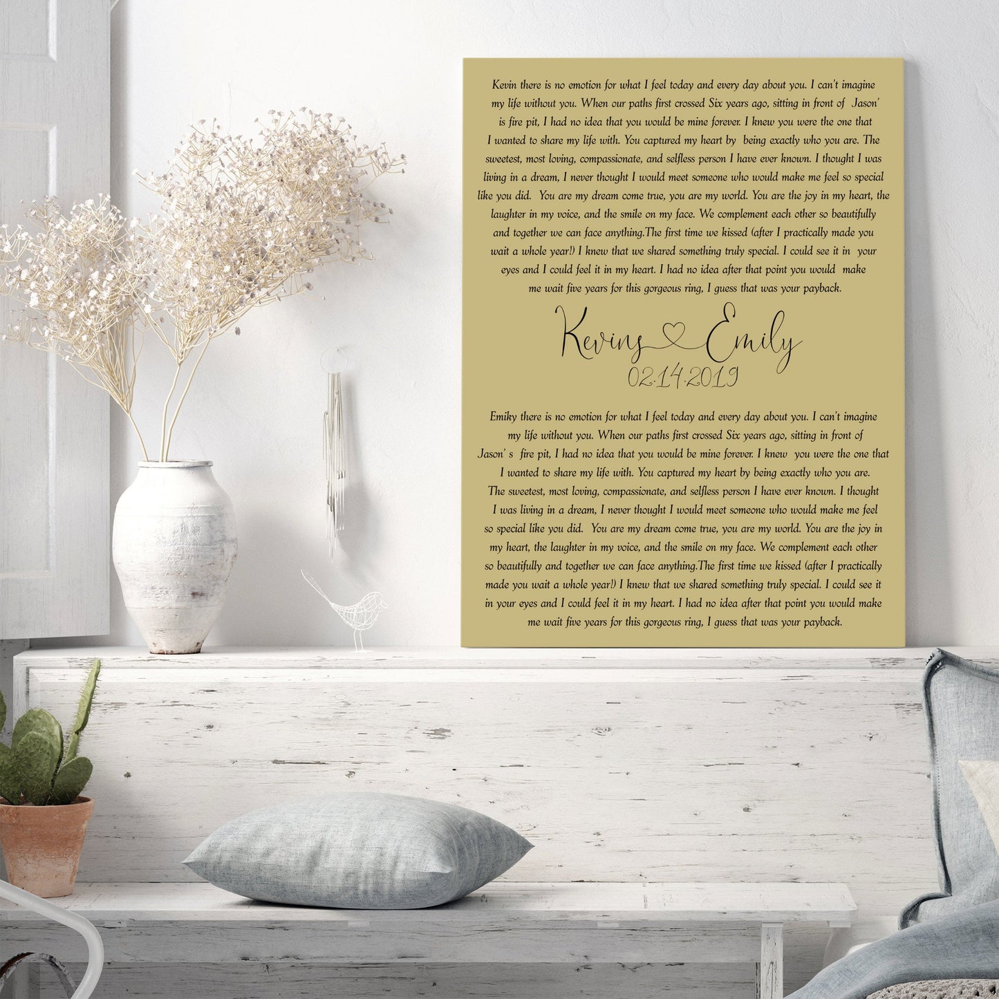 Custom Vows on canvas