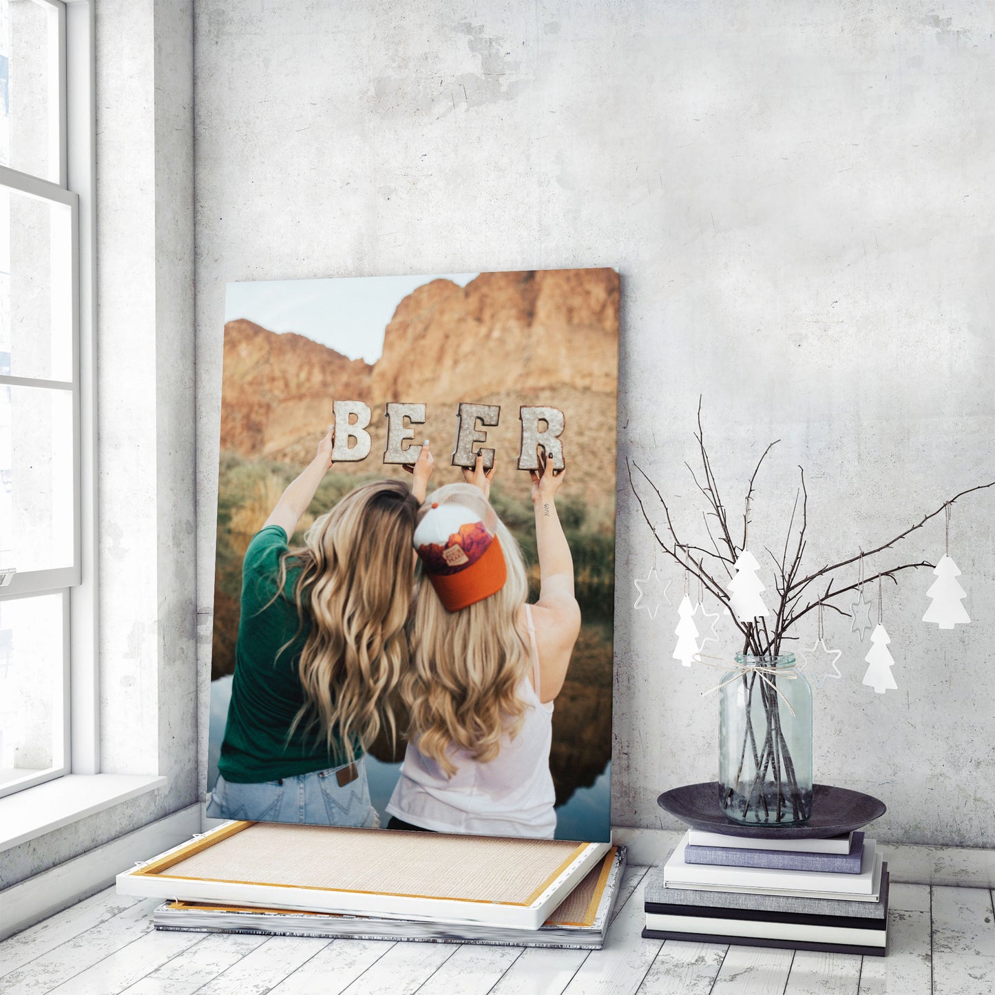 Best Friends Photo on canvas