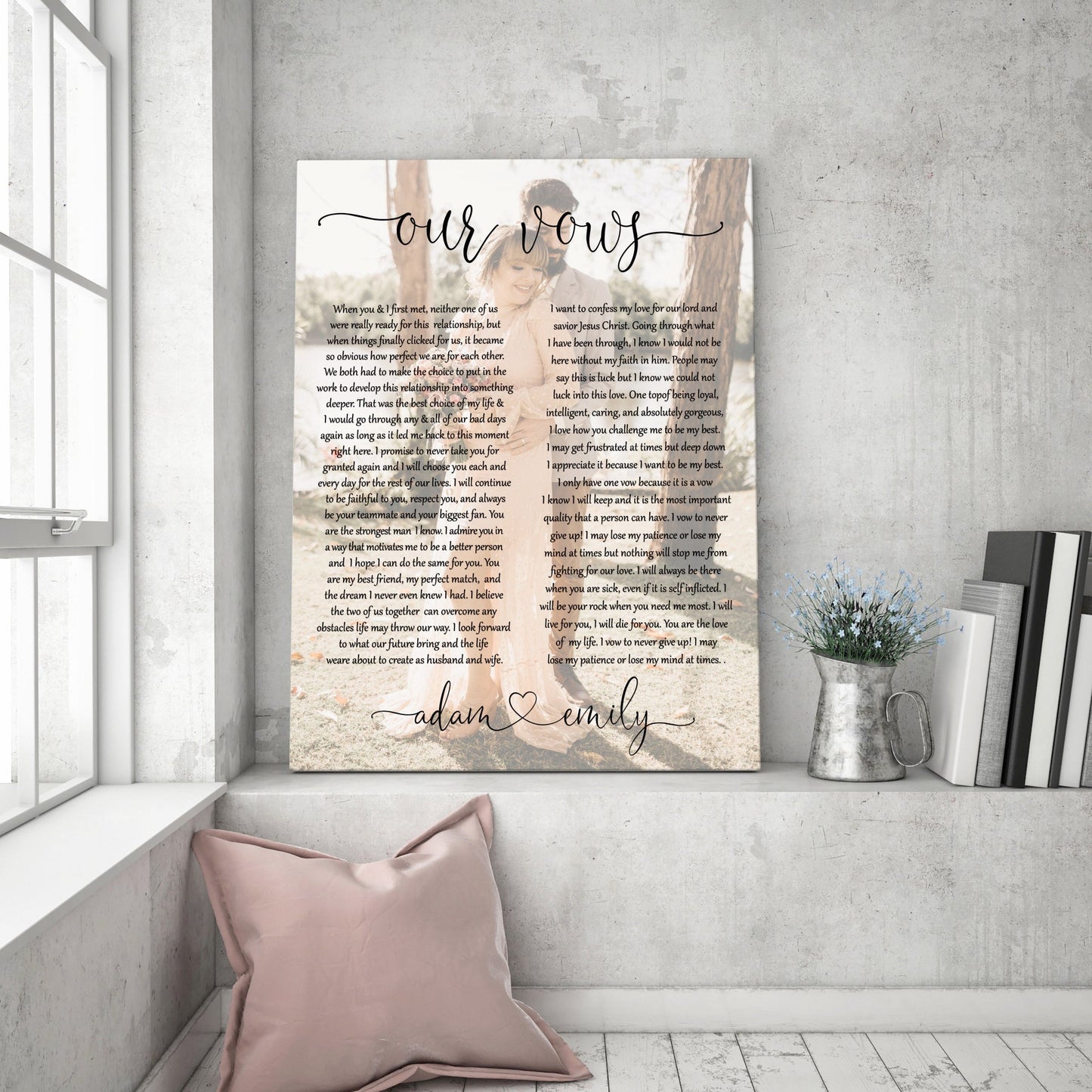 First Anniversary Gift Canvas