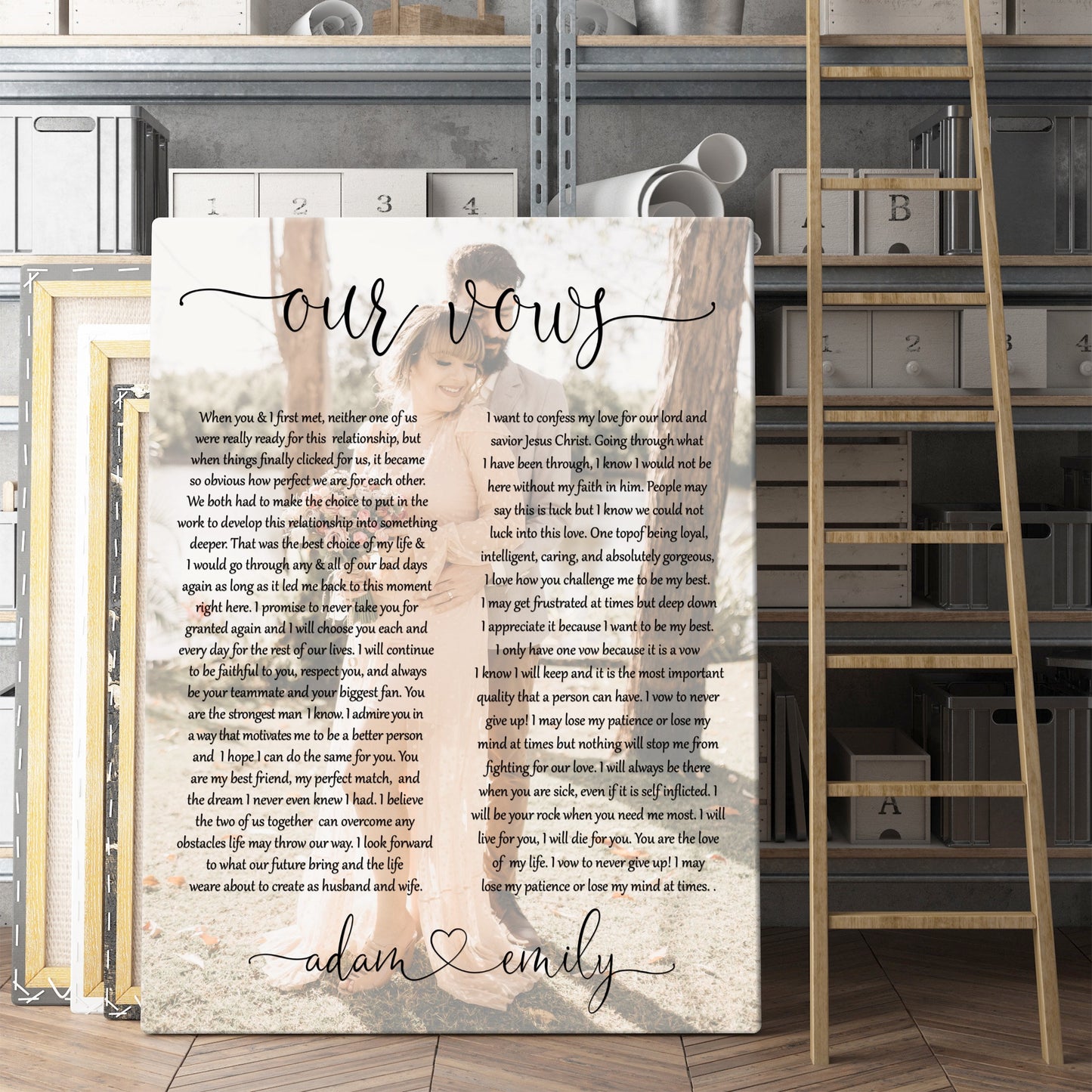 First Anniversary Gift Canvas