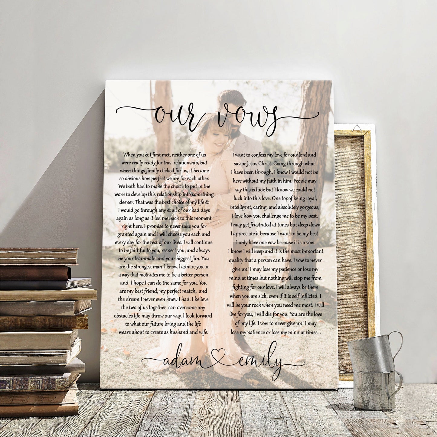 First Anniversary Gift Canvas