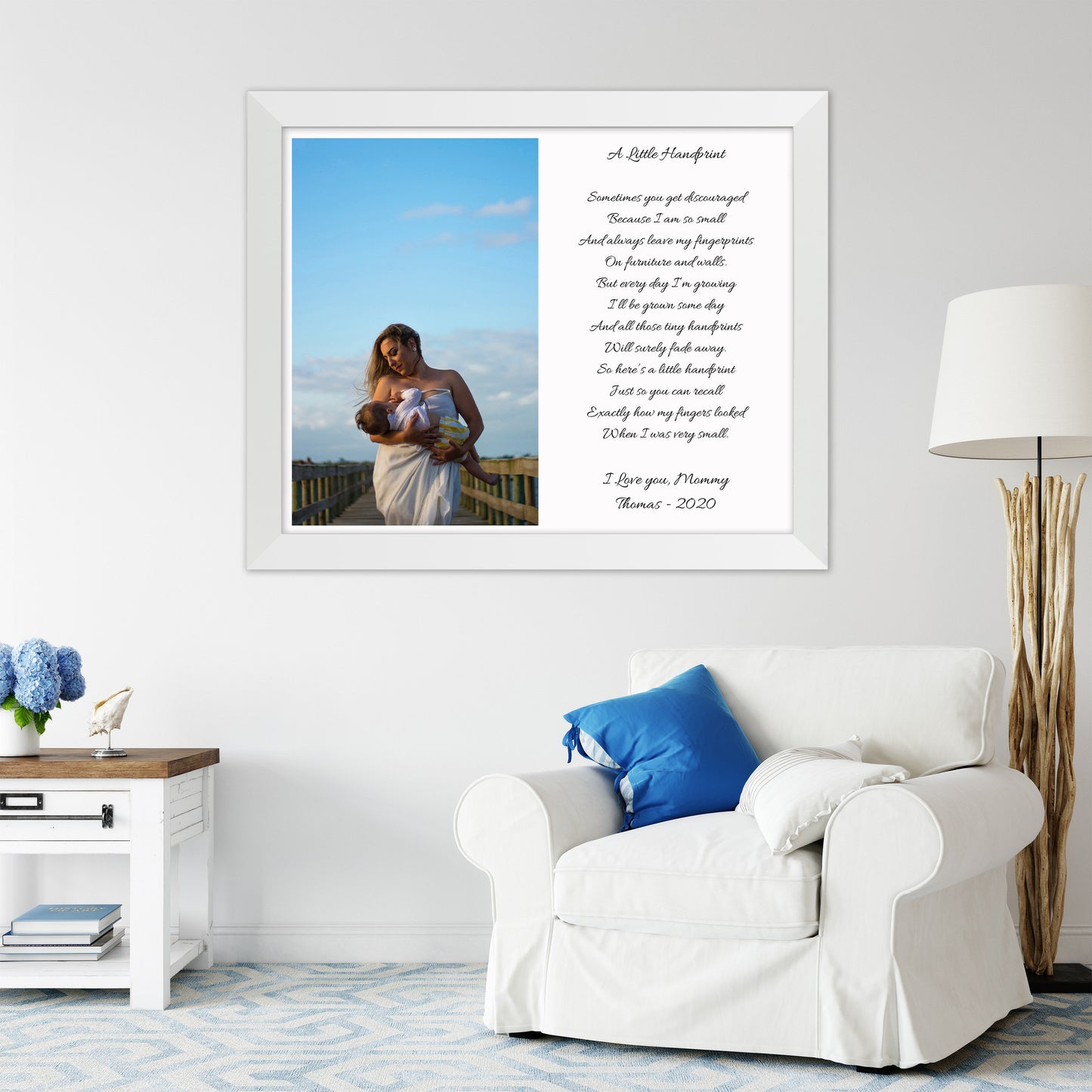 Photo and poem canvas print