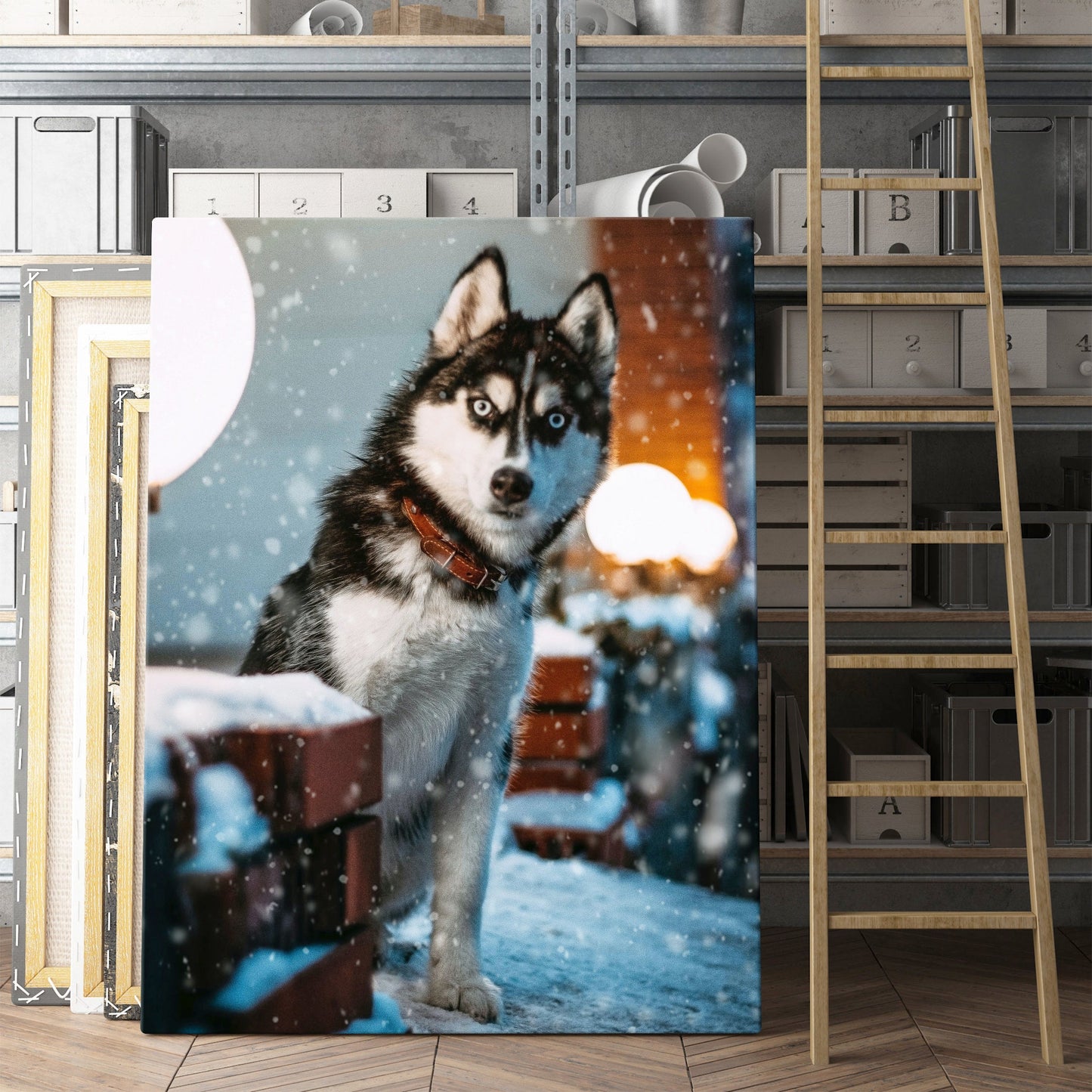 Dog photo print on canvas