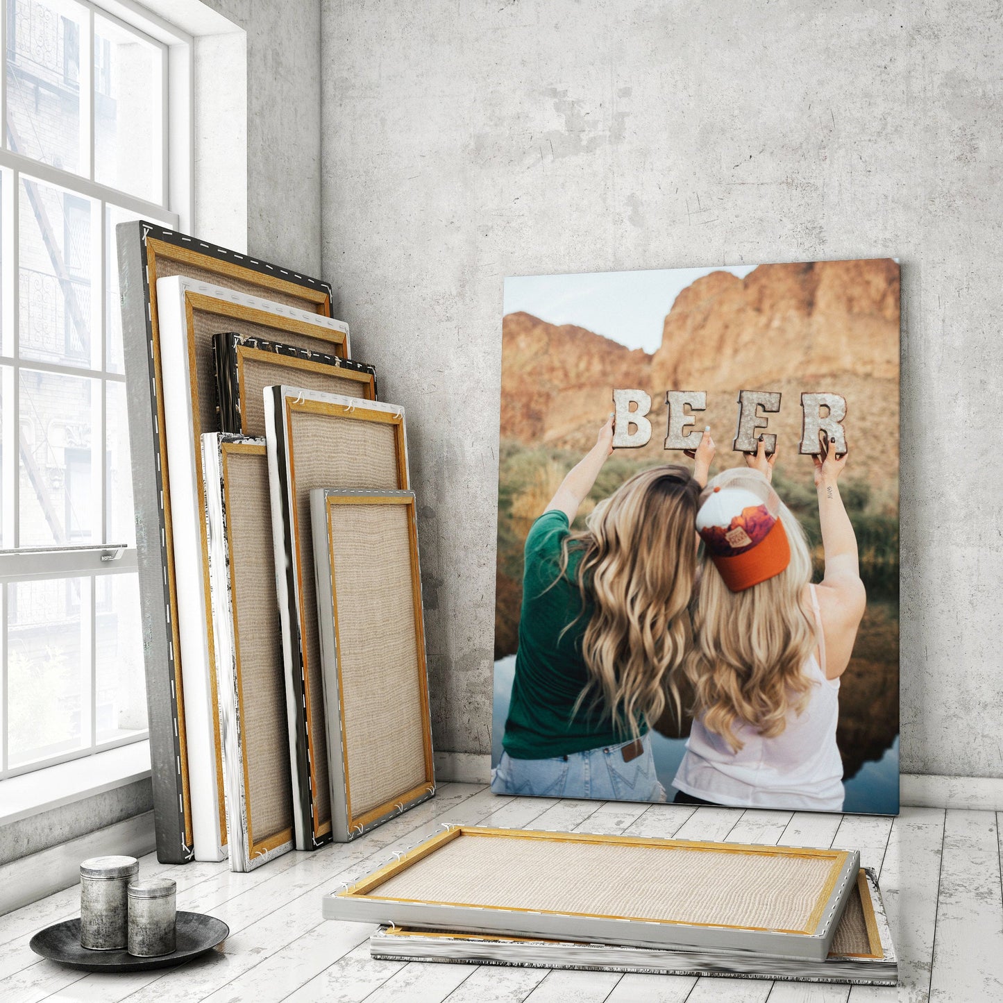 Best Friends Photo on canvas